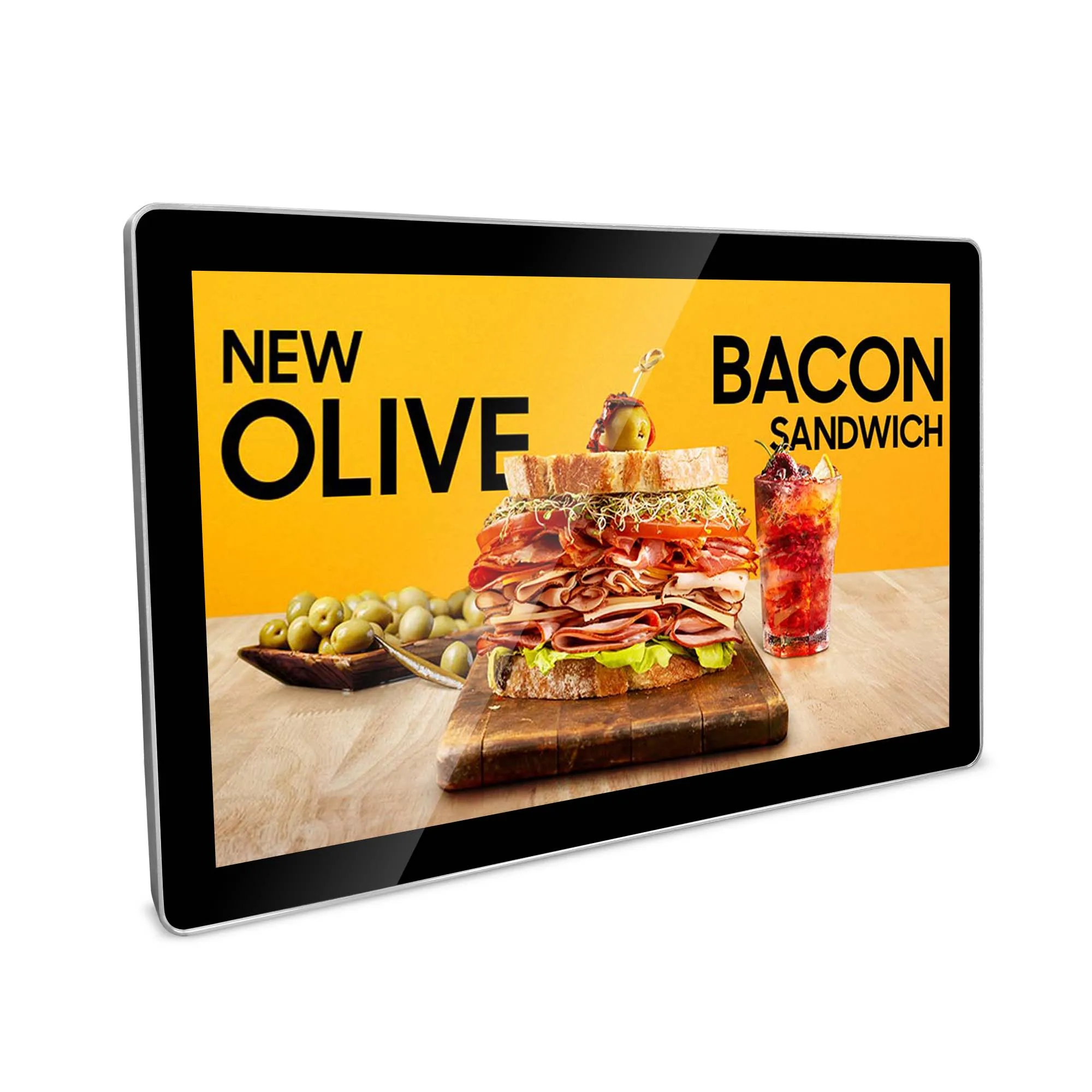 60000 Hours Lifetime Lcd Tv Advertising Display Wall Mounted Outdoor Digital Signage For Advertising