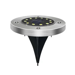 Customized Garden 4 8 10 12 Led Solar Powered Disk Underground Light, Waterproof Landscape Garden Lamp For Lawn,Pathway