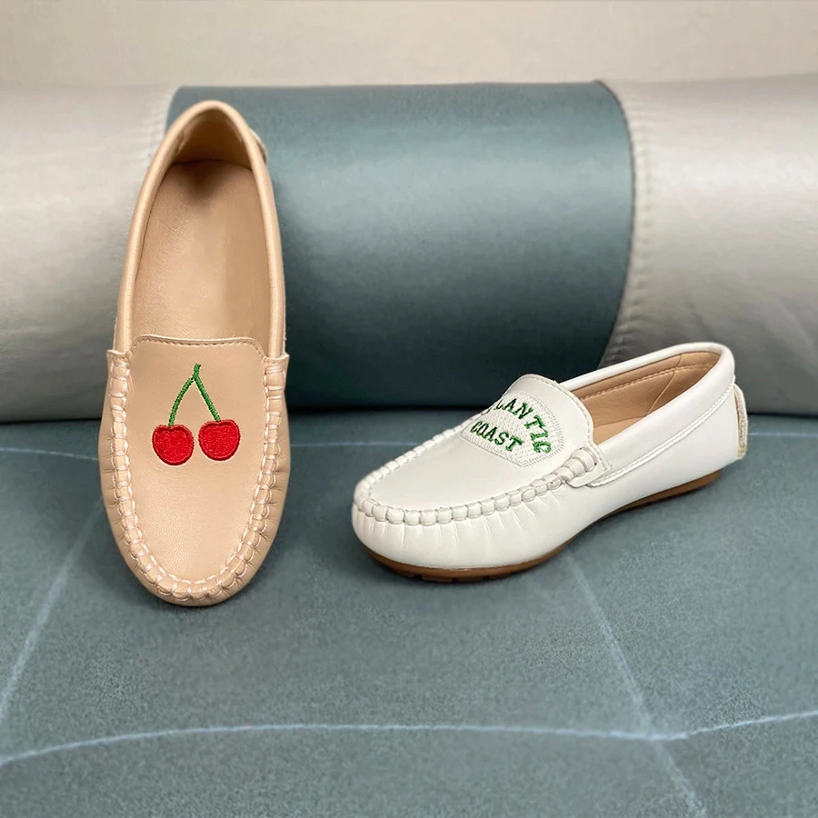 New Kids Boy Kids Leather shoes Moccasin Loafer Soft Outdoor Fashion Boat Shoes Kids Loafer