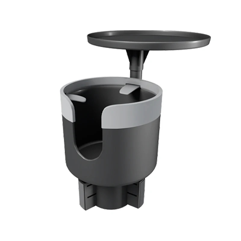 Автомобильный держатель для стаканов, расширитель и прикрепляемый лоток, подходит для больших стаканов 16-40 унций с регулируемым поворотным лотком, настольный органайзер для автомобиля