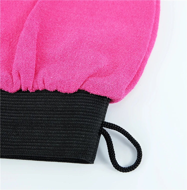Elastic Cuff Viscose Rayon Tan Eraser Bath Glove Exfoliating Glove 2 side Application Order Free Samples