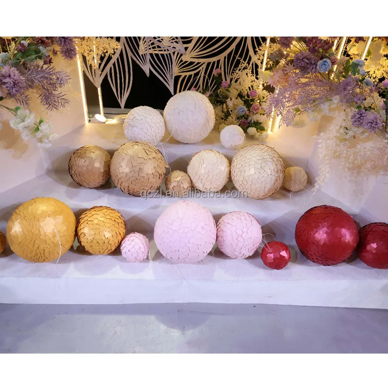 New Wedding Props Ornaments Origami Foam Ball Aerial Ceiling Ball Decoration Outdoor Wedding Stage Background