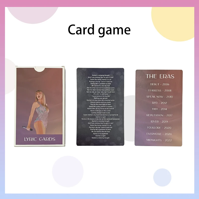 Free Sample Custom Printing Adult Party Entertaining Interactive Music Lyrics Card Game Personalized Design Logo Playing Cards