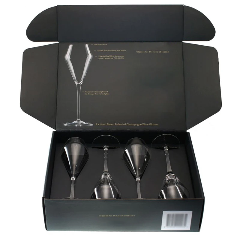 Customized Wine Glass Gift Box Packaging Storage Boxes Wine Glasses With Box