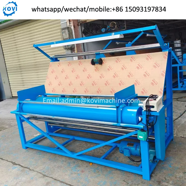 fabric roll measuring cutting machine fabric inspection and rolling machine