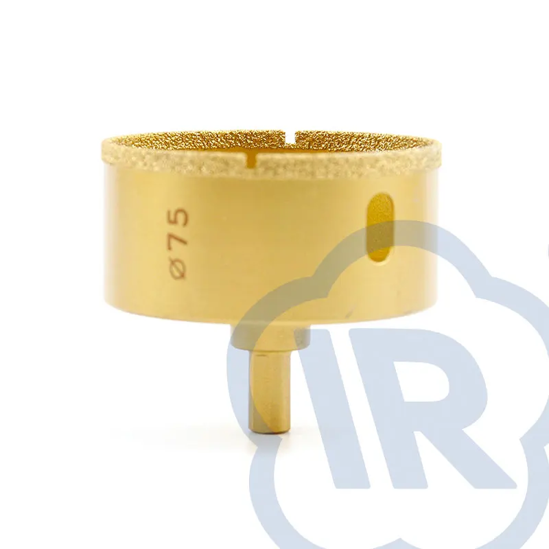 M14 75mm  Vacuum Brazed Diamond Core Drill Bit  With Wax Filled Quick Change Shank Diamond Drill Bit