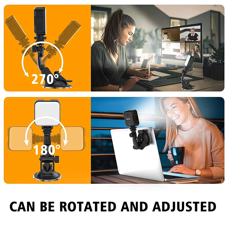 
Computer Live Photography Light W64 Video Conference Lighting Rotating Ball Head Adjustable Fill light Mobile Phone Camera 