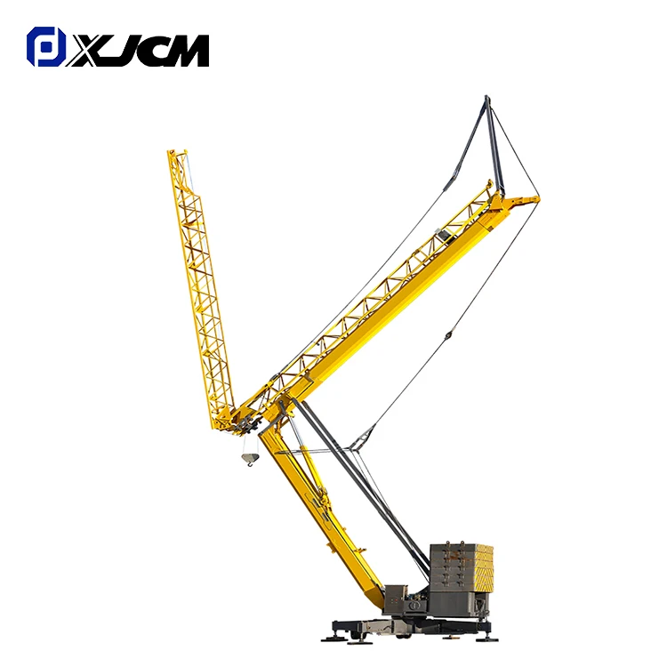 Provided Tower Crane Spare Parts XJCM Brand Small Self Erecting Mobile Folding Tower Crane for Sale Yellow Ordinary Product 25m