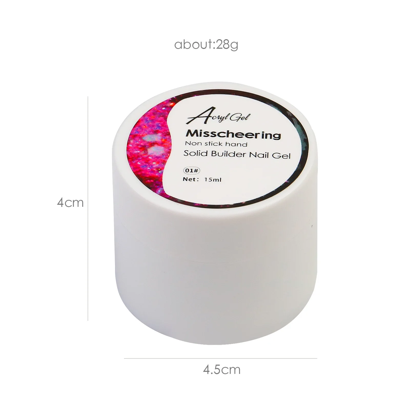 15ml solid non stick builder nail gel polish glitter solid nails uv gel acrylic extension solid nail glue