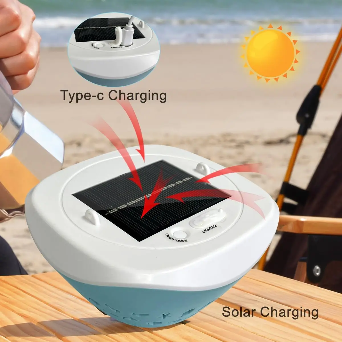 Rechargeable Waterproof Light up LED Hanging Pool Lights for Swimming Pools for Ponds