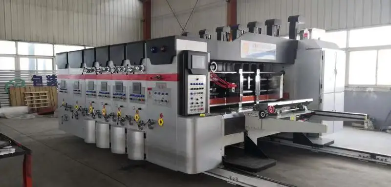 High-speed flexo printing and slotting& die-cutting machine