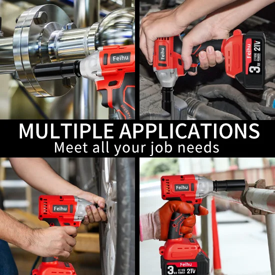 High Quality Battery Power Drilling Machine 21V Cordless Tools Impact Wrench Product Brushless Electric Wrench Electric Spanner