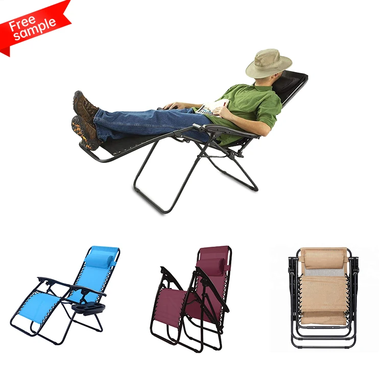 Factory Wholesale outdoor folding lounge chair at good quality low moq beach folding long chair