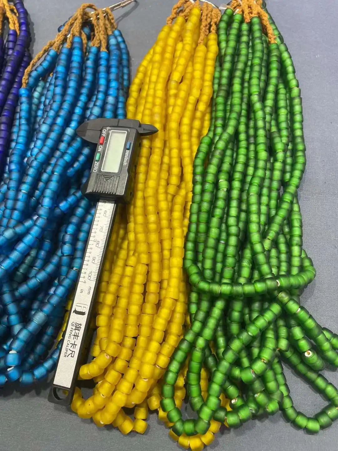 Wholesale Ancient Glazed Round Shape Multicolor Wheel Bead Glazed Archaize Glazed Beads Old Glass Beads Necklace Bracelet