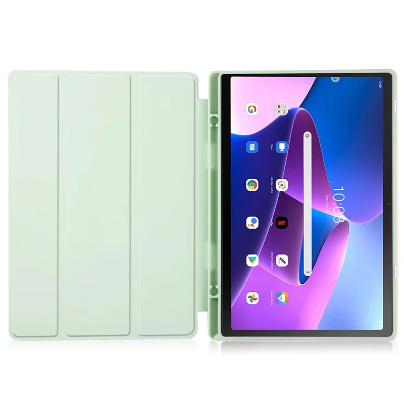 Tri-fold Case For Samsung Galaxy Tab A8 10.5 2021 SM-X200 SM-X205 Soft PU Tablet pencil holder slot cover wake up sleep stand