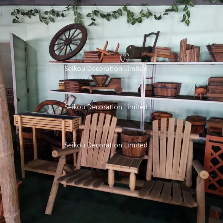 
Outdoor Wooden Log adirondack Rocking Chair 