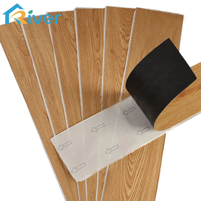 Plastic flooring peel and stick tile luxury vinyl tiles LVT/LVP self adhesive floor sticker