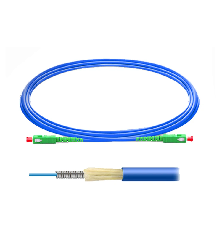 shenzhen single mode 12 core ftth fiber optic armored patch cord outdoor