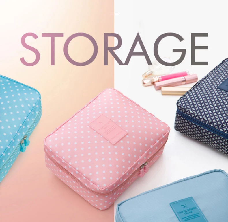 Custom large trolley travel makeup portable waterproof cosmetic bag organizer beauty toiletry bag