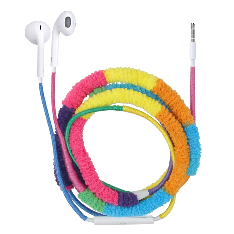nylon braid earbuds earpod for apple in ear 3.5mm wired earphones braided cable headphone waterproof sport headset for iphone 6