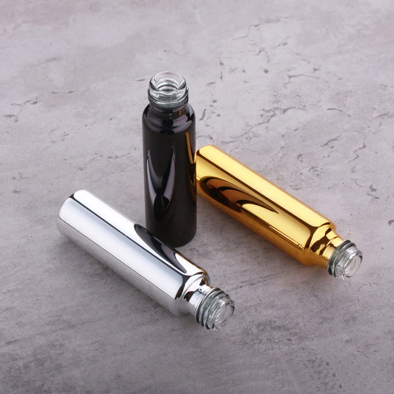 5ML 10ML UV Coated Glass Roller Ball Refillable Rollon Bottles Grand Parfums with Stainless Steel Rollers for Essential Oil