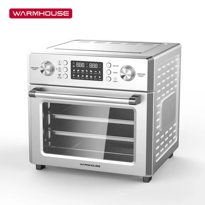  Электрическая печь для выпечки пиццы и хлеба Warmhouse из нержавеющей стали с защитой от перегрева со световым