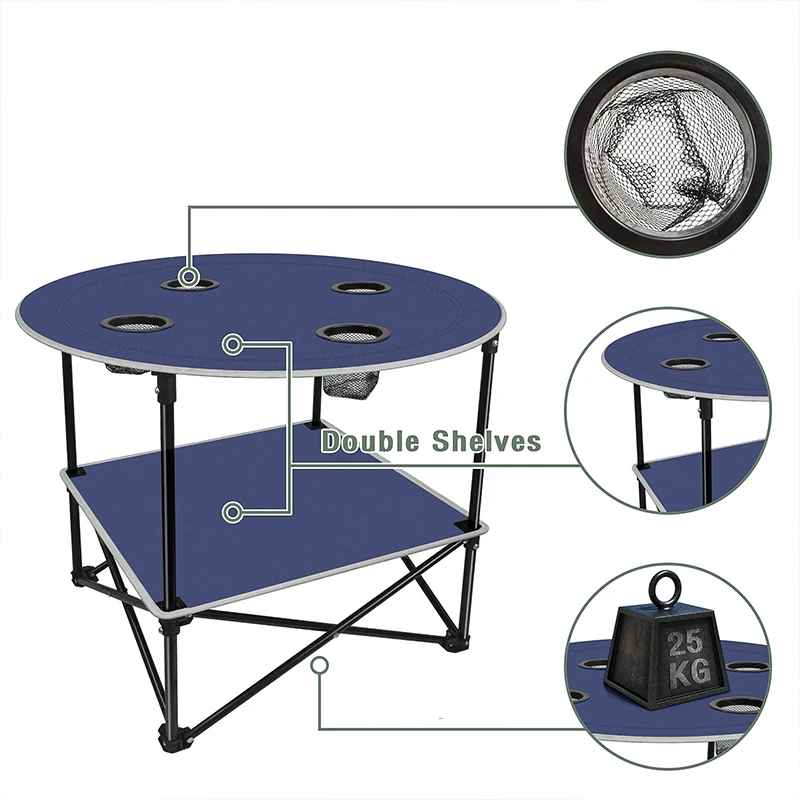 Custom Foldable Picnic Stainless Steel Ultralight Garden Folding Table Outdoor Camping Foldable Outdoor Table