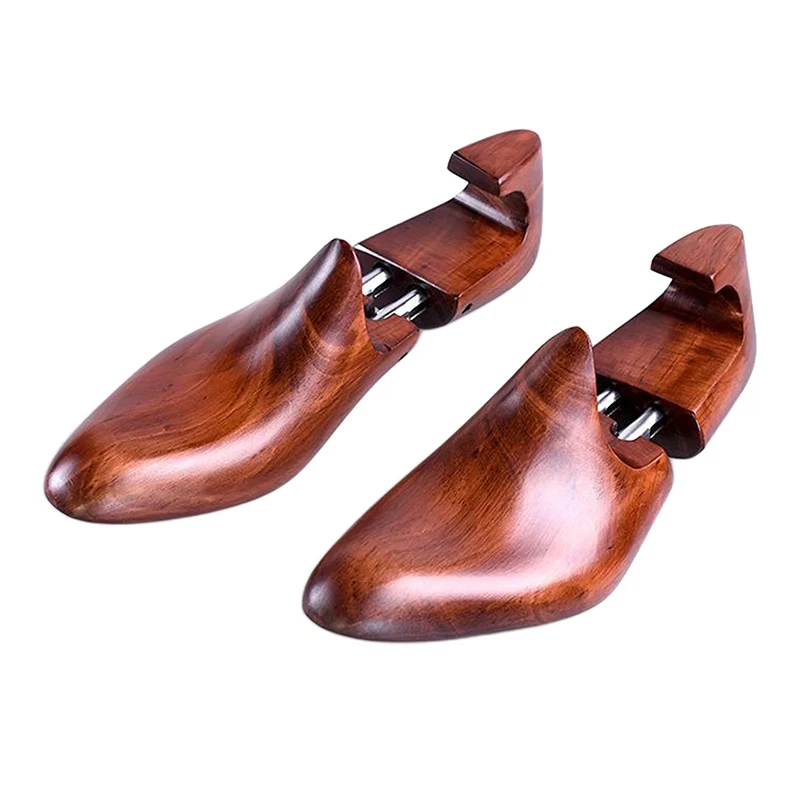 High Quality New Zealand Pine Wood Shoe Tree Stretcher Two Silver Tubes Adjustable for