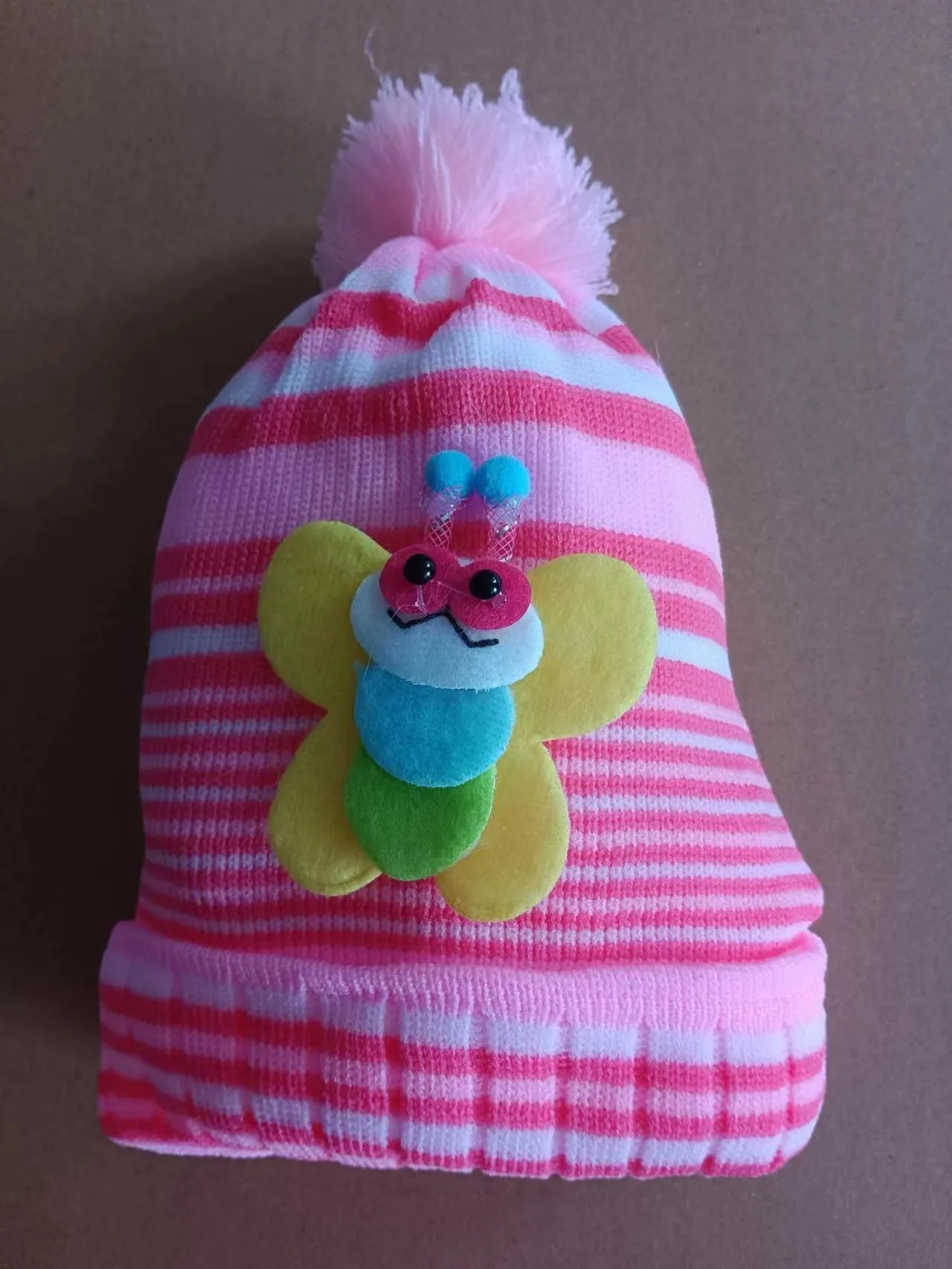 Baby Cartoon Beanie With Ear Muff Lovely Baby Beanie With Fleece Liner Ear Cover Beanie Hat