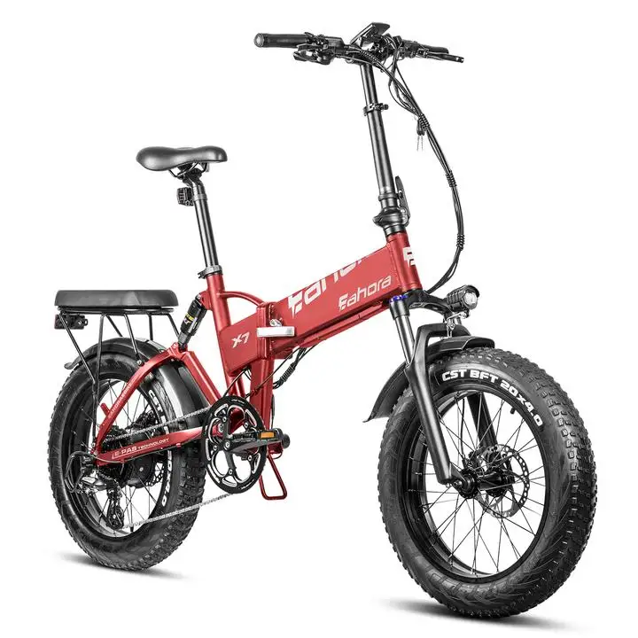  Велосипед Круизный Eahora X7 складной с фиксированной скоростью 20 дюймов 48 В 750