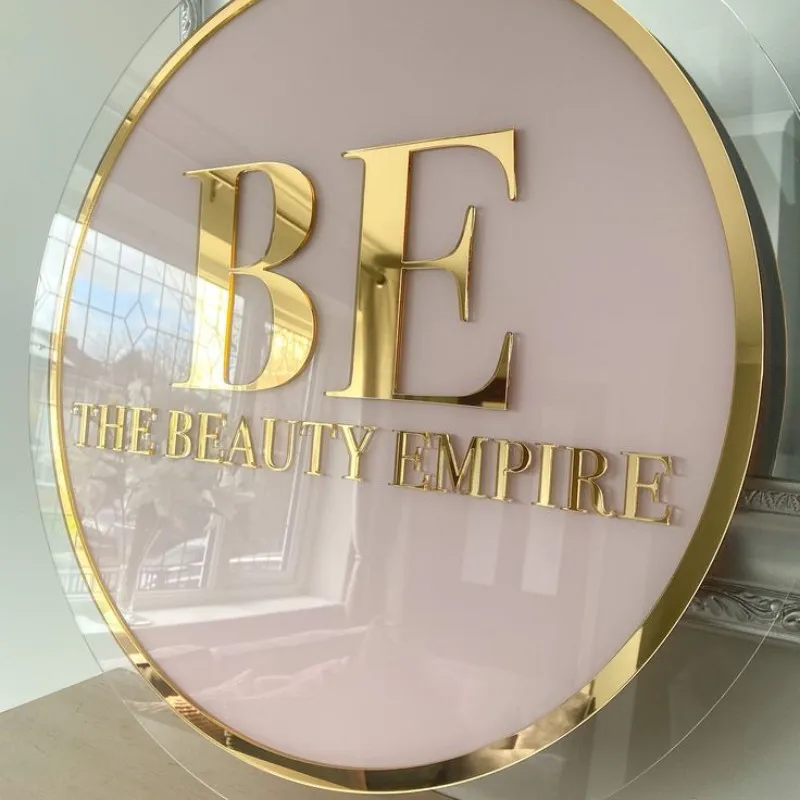 Custom made circle Acrylic salon sign Explosive Models Custom 3d backlit sign Neon round sign Custom round Shop Signage