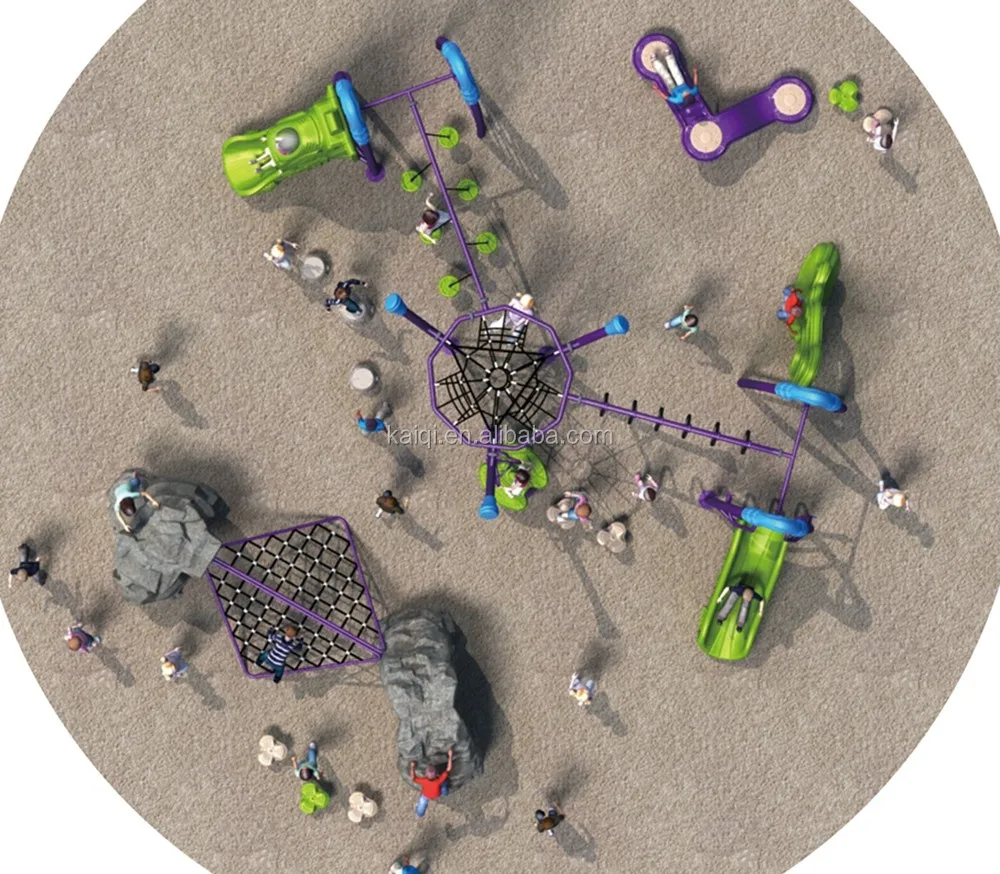 Kaiqi KQ60130A children entertainment playground rope climbing course play games for amusement park