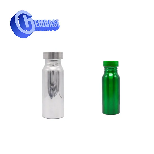 
Custom Shape 500ml 750ml Beverage Drinking Black White Aluminum Screw Bottle with Alu Cap 