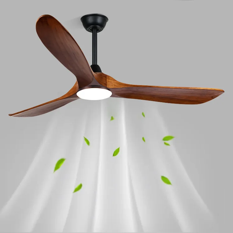 modern Ceiling Fan 3 Plywood Blades  Fans lamp Dc Motor  Electric English Remote Control ceiling fan with Light