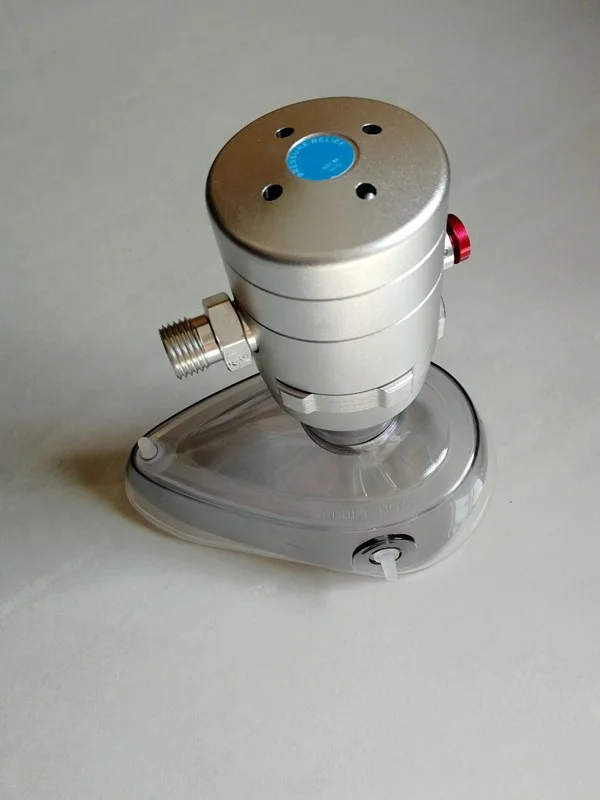 Demand valve resuscitation set with oxygen  suction jar and 1.5m high pressure hose