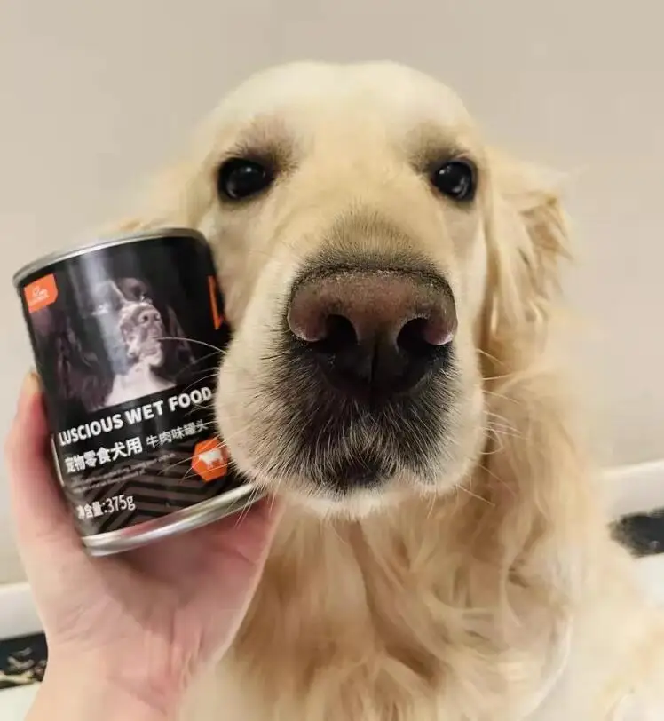Консервированная еда для собак 375 г/банка формула курицы/говядины может смешиваться с едой питанием и прикормом закуски влажной