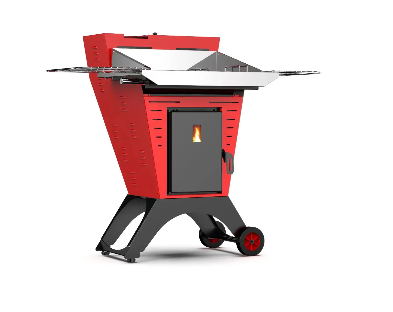 BBQ01 Portable Freestanding Camping removable Pellet Stove Outdoor BBQ Grill barbecue Smoking Grill  for Cooking