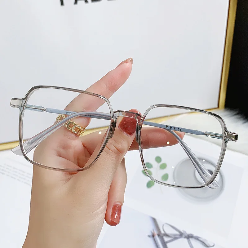 Wholesale Transparent Blue Rectangle Eye Glasses Optical Frame Spectacle Pc Cheap Optical Eyeglasses Frames