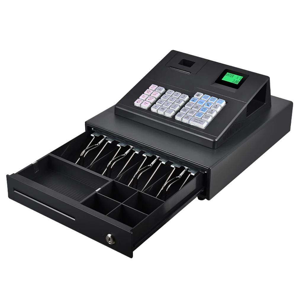 Electronic Cash Register Supermarket Cashier Payment POS Terminal Machine with 58mm Printer ECR600