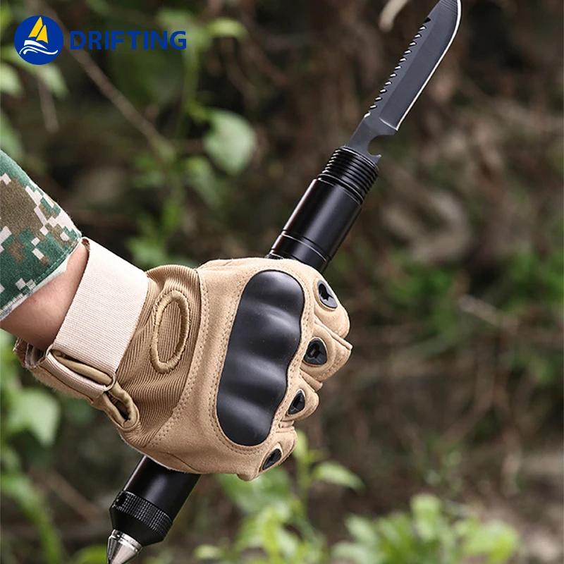 
Outdoor wilderness survival tool Alloy vehicle tactical self-defense folding canes Tactical walking stick 