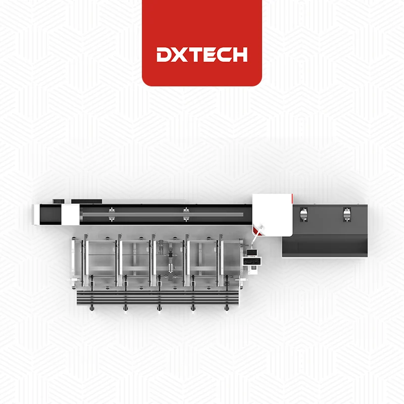 automated tube laser cutter 3kw 4kw square tube round pipe fiber laser cutting machine