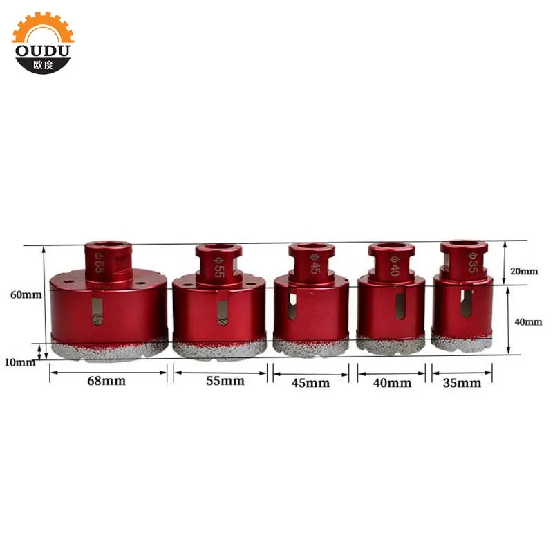 Dry Granite Drill Bits Fast Drilling Crown Segment Diamond Hole saw Brazed Diamond Drilling Core Bits