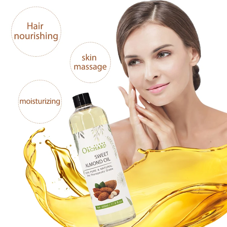 Заводская поставка, 100% органическое масло сладкого миндаля для массажа кожи, готовое к отправке