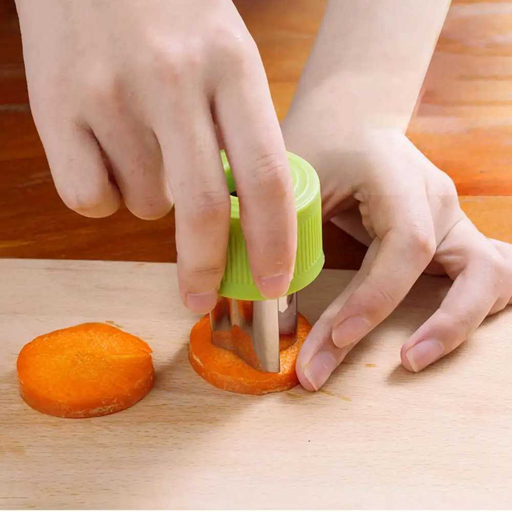 8Pcs Kids Food Cookie Cutter Shape Set for Fruit Vegetable Salad, Cartoon Animal/Flower/Star/Heart Shaped Cookie Stamps