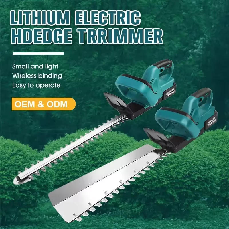 LARIX Garden Electric Cordless Dual Edged Blade Hedge Trimmer Handheld Hedge Bushes Holly Flower Trimmer Cutting Tool