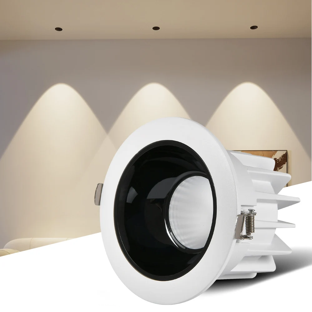 Office Hotel Wall Washer Anti-Glare Recessed Cob Led Ceiling Downlight