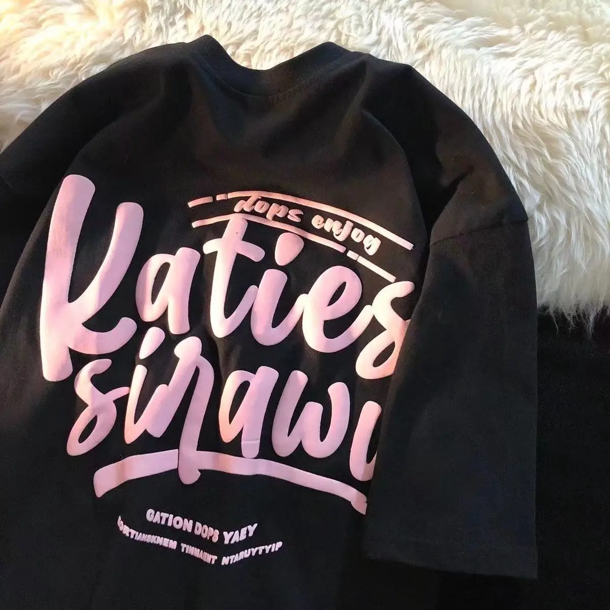 Custom high quality oversize  100%cotton T shirt heavyweight  graphic screen print streetwear blank puff print drop shoulder men