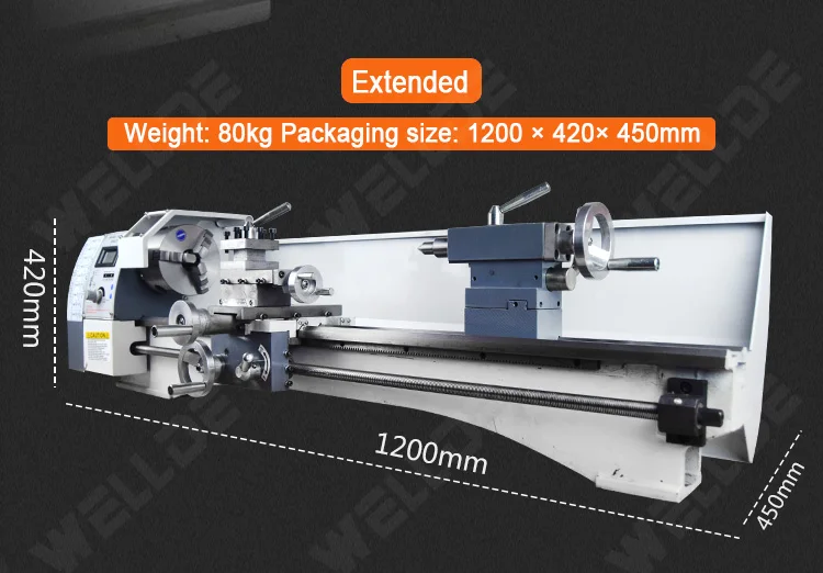 Good quality 38mm Big Bore WM210V Household Mini Lathe Machine Metal Lathe For Hobby