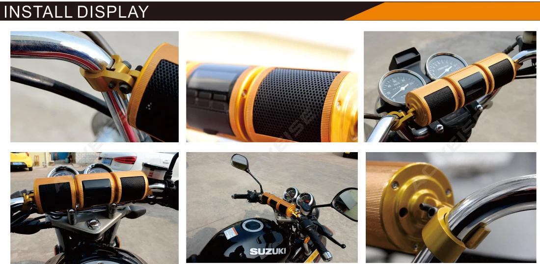 Motorcycle Audio System BT Stereo Radio Mp3 Waterproof Speaker Speakers Usb Atv Fm Amplifier Aux Handlebar Utv Amp 600w H