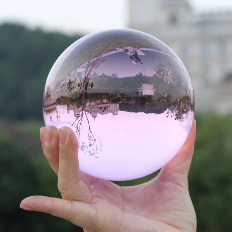 Цветные круглые рождественские украшения Мраморная игрушка однотонный Прозрачный большой хрустальный стеклянный шар